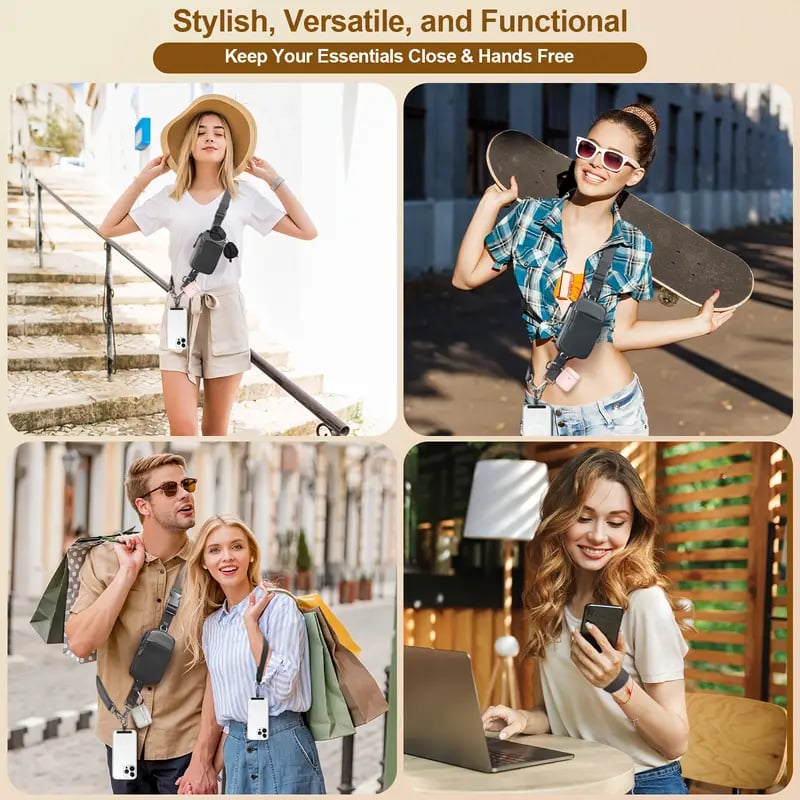 VersaCarry Crossbody Lanyard — Blijf Licht, Vrij, Zelfverzekerd