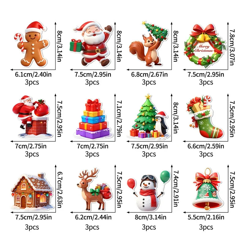 Zelfklevende PVC-stickers — Haal de magie van Kerstmis in huis