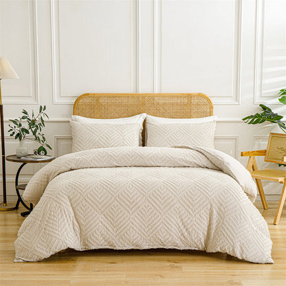 LuxeLoom Cutwork Zacht Pluizend Beddengoed Set — Zachtheid die Verzacht