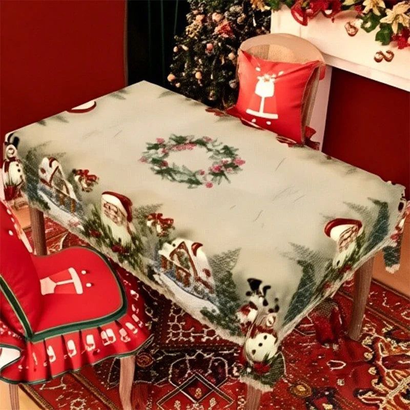 HollyLuxe Klassiek Kersttafelkleed — Gezellige Feestmagie