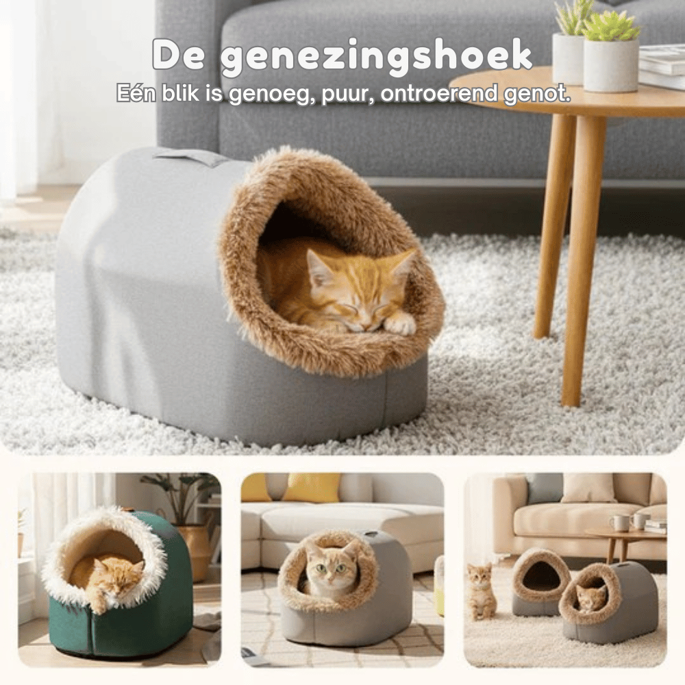 CozyCave – Kattenknuffelgrot | 50% KORTING