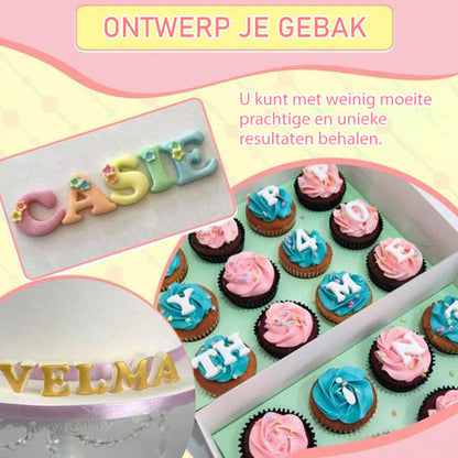 Fondant Taart Gereedschapsset afdrukken