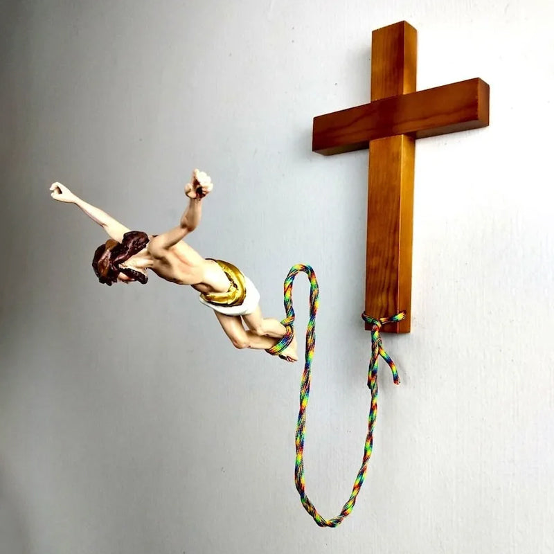 Sprong van geloof Jezus decoratie