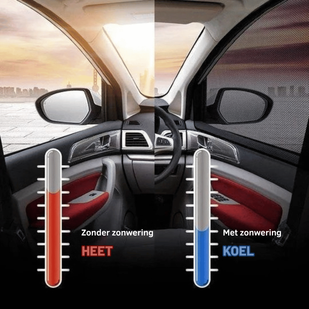 CoolBreeze — Rekbare Auto-Zonneschermen | 1+1 Set GRATIS