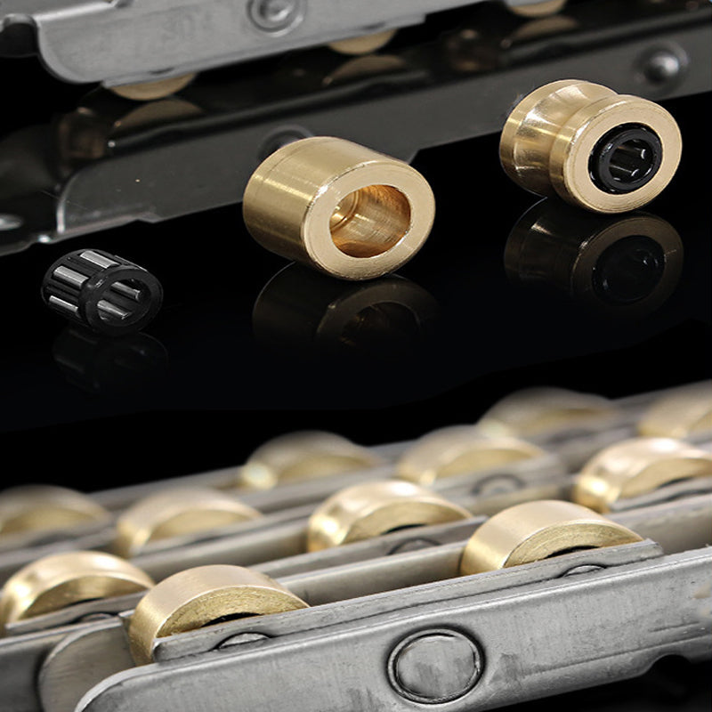 Poelie van roestvrij staal en koper (2 stuks)