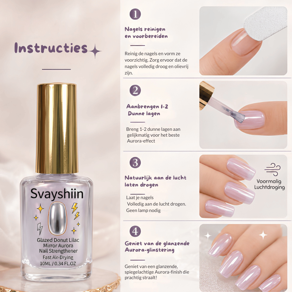 VelvetSheen — Lilac Aurora Nagelverharder | 1+1 GRATIS