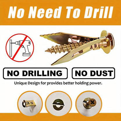 FixSecure - Uitzettingspluggen voor gipsplaten + hoogvaste zinkschroeven (verpakking van 100)