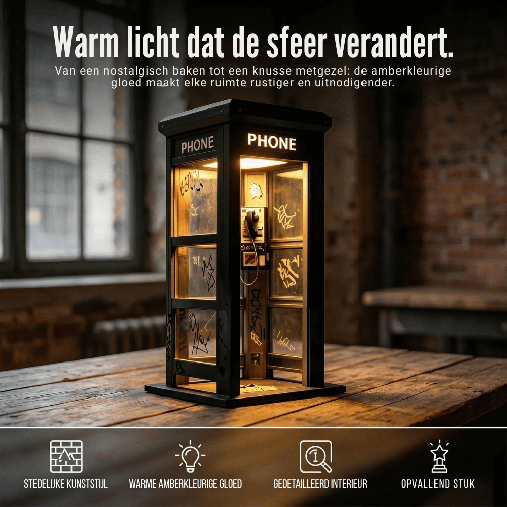 LumaCall — Vintage Telefooncel Lamp | 50% KORTING