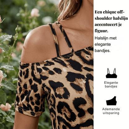 Everlyn — Leopard Mini Jurk | 50% KORTING