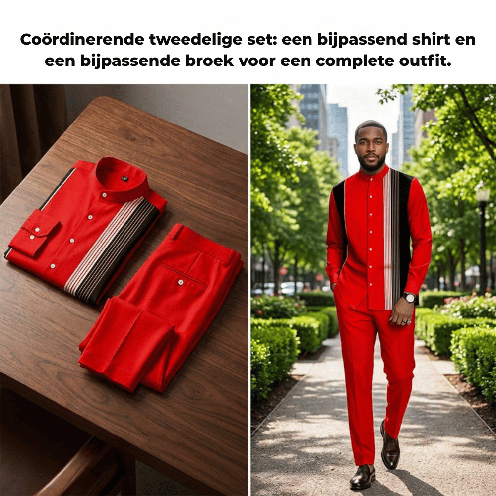 Eric — Gestreepte Heren Set | 50% KORTING