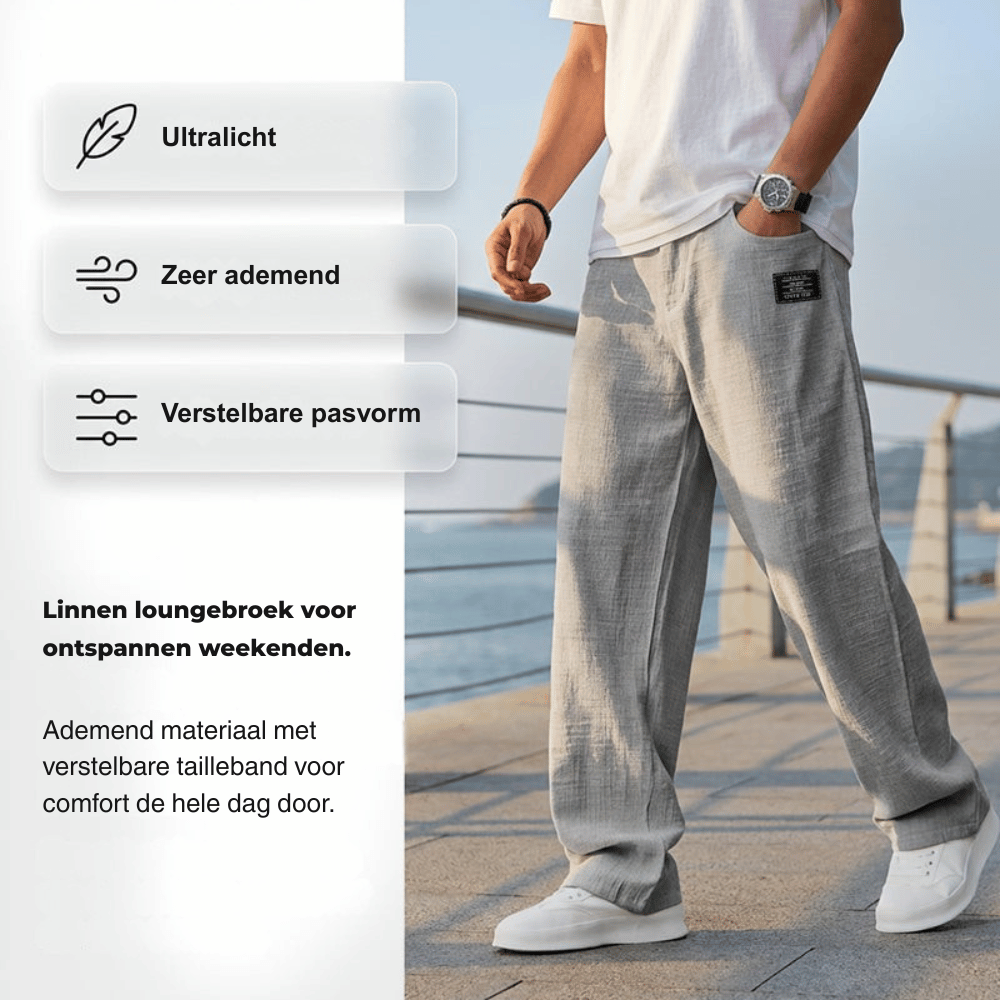 Ezra — Lichte Linnen Broek | 50% KORTING