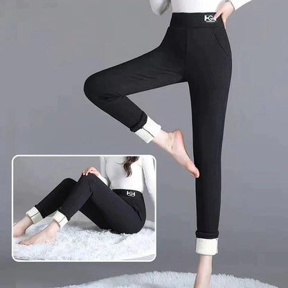 WarmFit – Dames slim-fit thermobroek in kasjmierlook