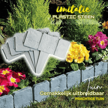 StoneEdge — 10 stuks Stijlvolle Gartenbegrenzing in Steenlook | 50% KORTING