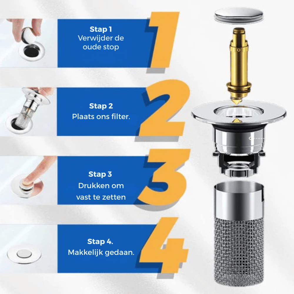DrainGuard Pro — Universele Gootsteenzeef | 1+1 GRATIS
