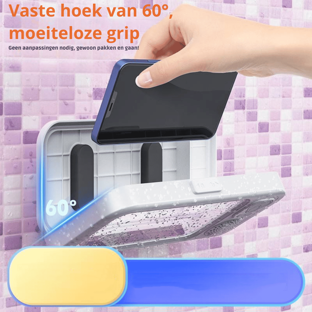 ShowerSoundShield — Waterdicht Telefoonhoesje | 50% KORTING