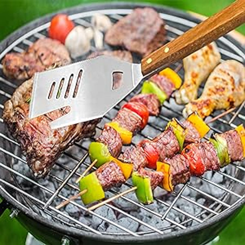 5-in-1 grillspatelvork met mes BBQ-gereedschap