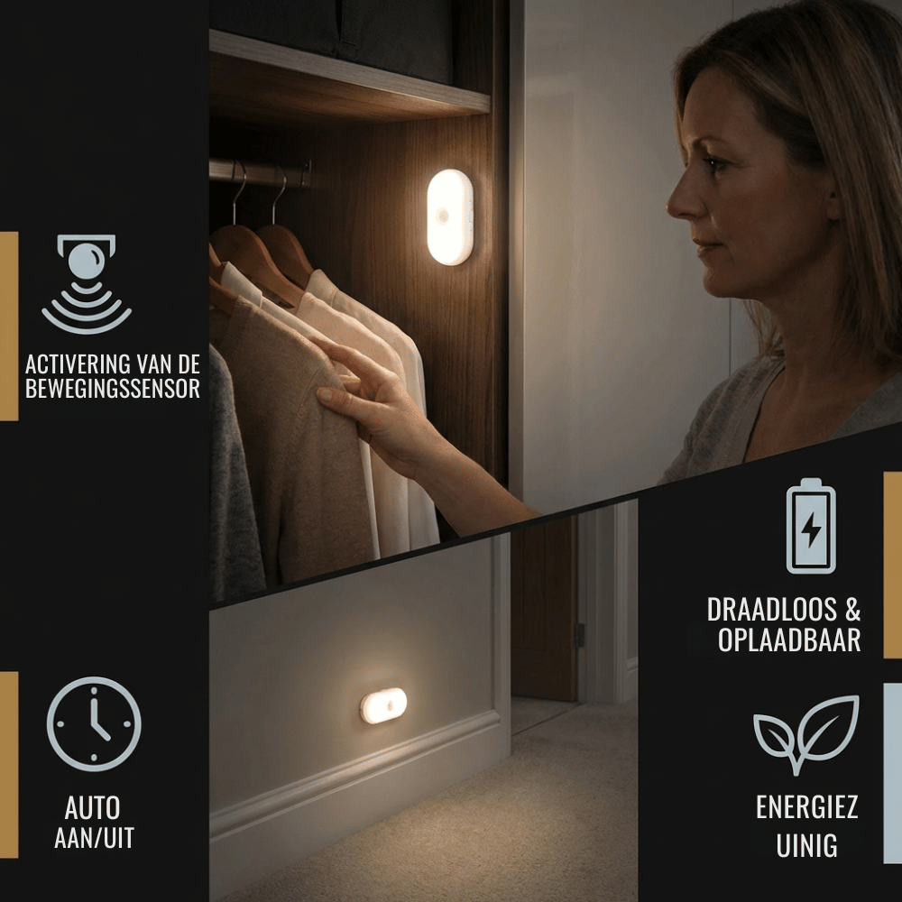 LumaTrail — Bewegingssensor Nachtlamp | 1+1 GRATIS