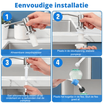 SoapEase — Elegante Keukenzeepdispenser | 50% KORTING