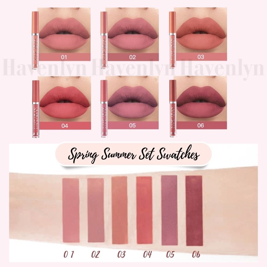 Havenlyn™ | Everlasting Vloeibare Lipstick Mat (Set van 6 stuks)