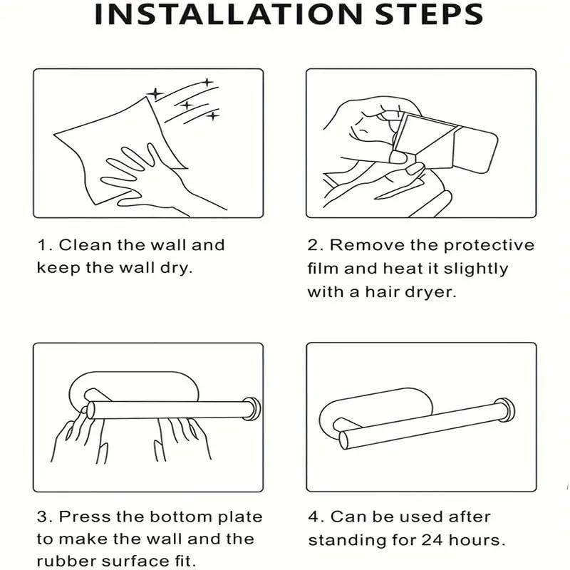 Makkelijk te bevestigen rolpapier houder