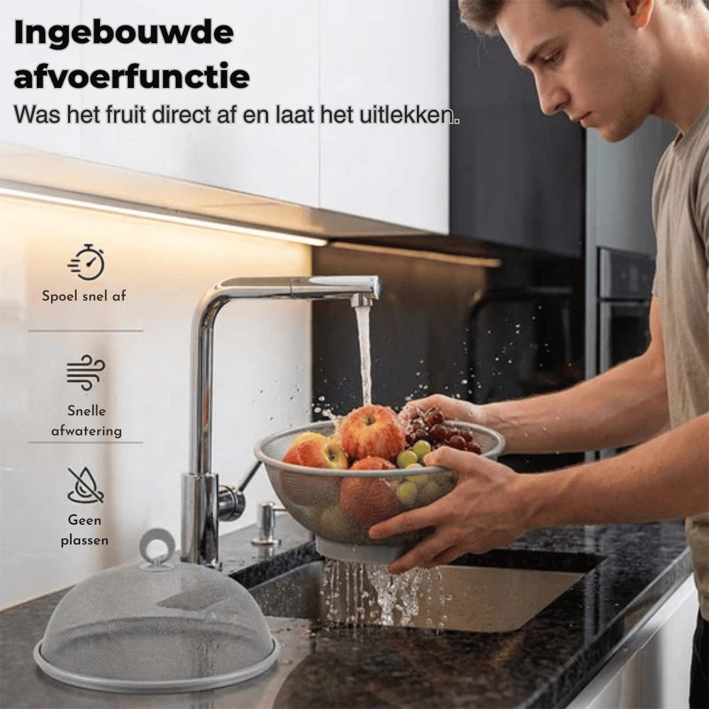 FreshGuard — Ademende Fruitmand met Deksel | 50% KORTING