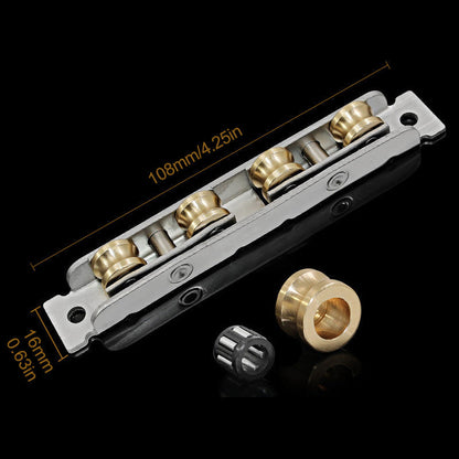 Poelie van roestvrij staal en koper (2 stuks)