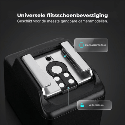 LumeNova — Compacte Professionele Camaraflitser | 50% KORTING