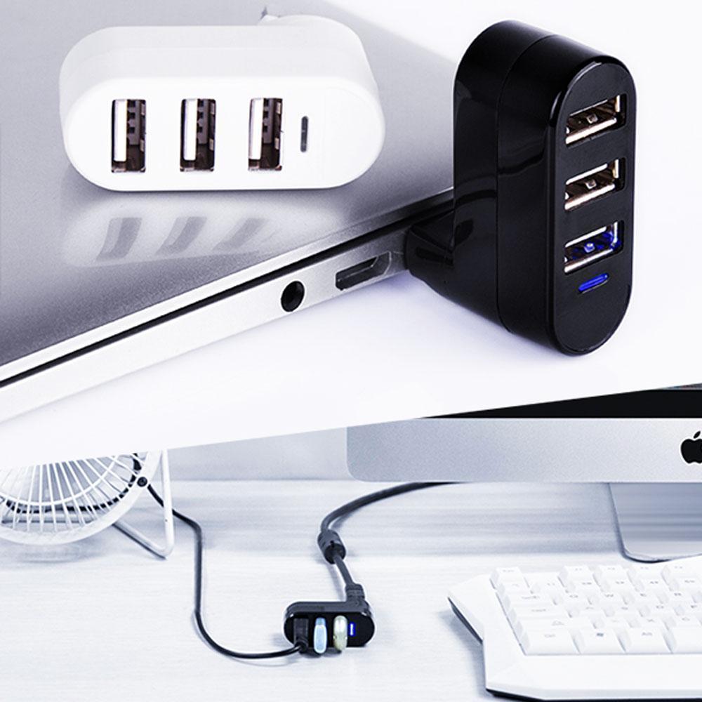 Mini draaibare 3-poorts USB-hub