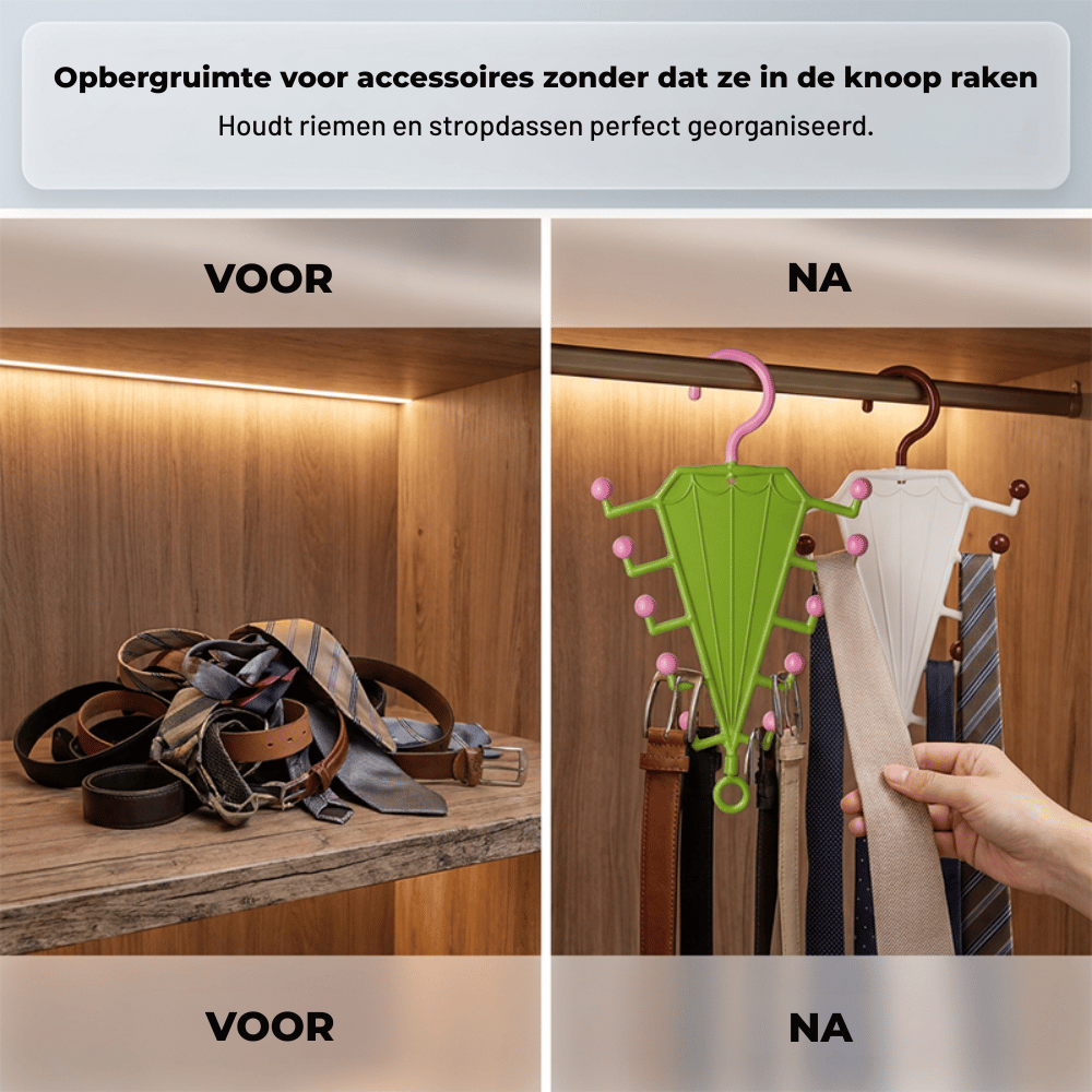 ClosetPro — V-vormige Accessoire-Organizer 6 stuks| 1+2 GRATIS