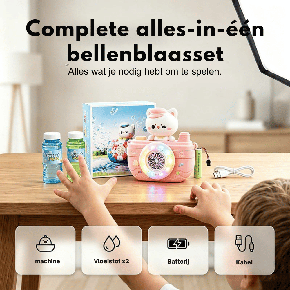 BubbleJoy — Magische Bellenblaasmachine | 50% KORTING