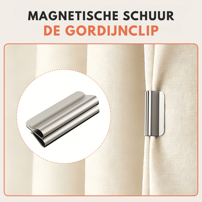 LumiLatch — Magnetische Gordijnclips | 50% KORTING