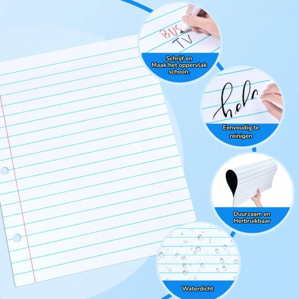 MagnaLine Pro — Magnetisch Gelijnd Whiteboardvel | 50% KORTING