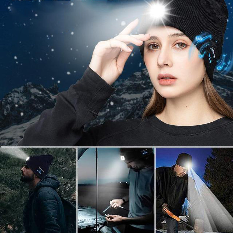 Warme winter Bluetooth muts met LED muziek