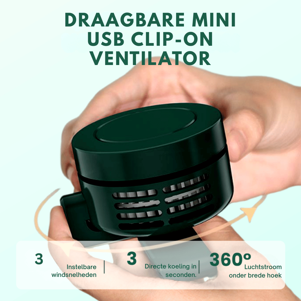 SparkBreeze — Draagbare Clipventilator | 50% KORTING