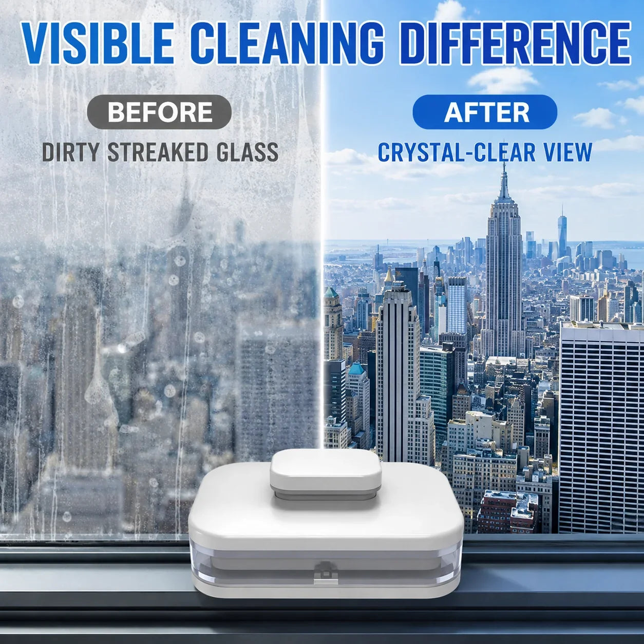 ClearVista 6-in-1 Magnetische Reiniger – Glanzende Ramen, Moeiteloos Schoon