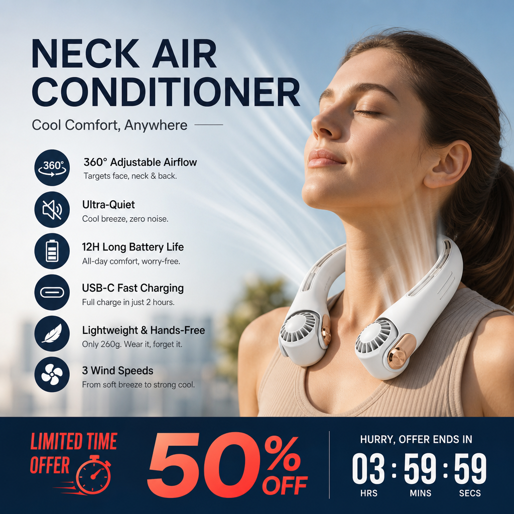 Neck Breeze Ventilator — Gepersonaliseerd Koelcomfort