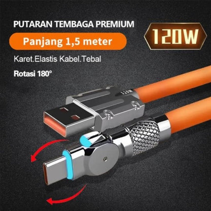 GlowCharge™ – Draaibare Kabel met Magnetische Oplaadconnector | 1+2 GRATIS