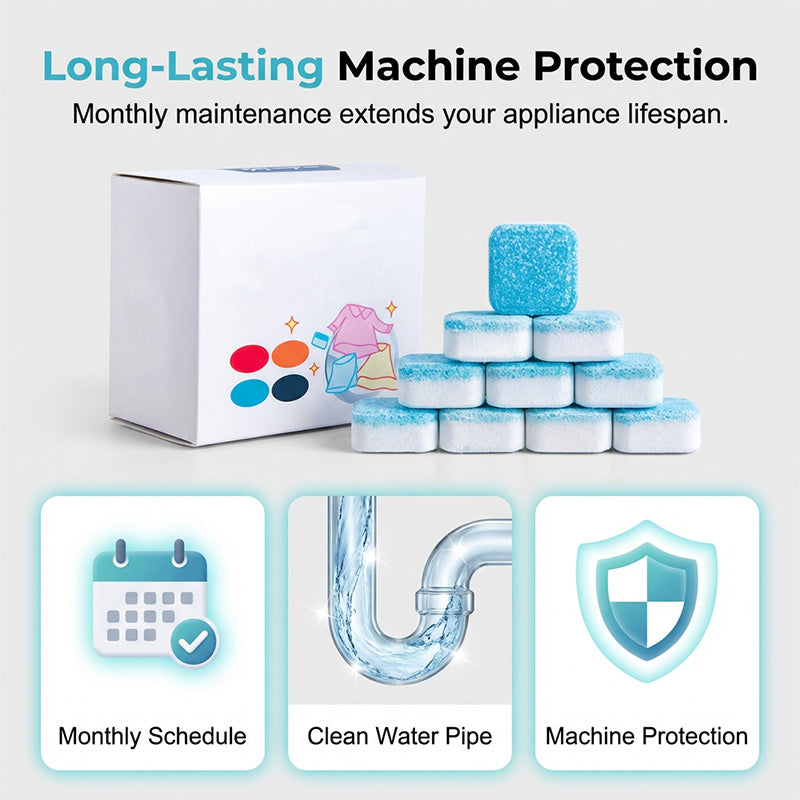 WasherRefresh 12 stuks — Wasmachine Reinigingstabletten | 1+2  doosGRATIS