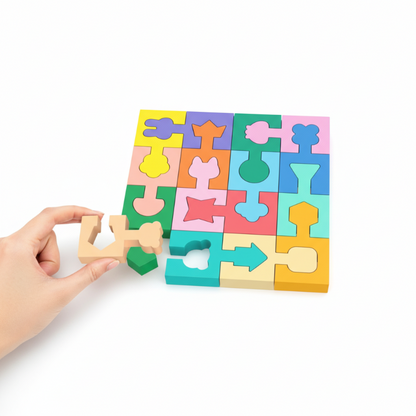 BrainBoost – Houten Vormpuzzel | 50% KORTING