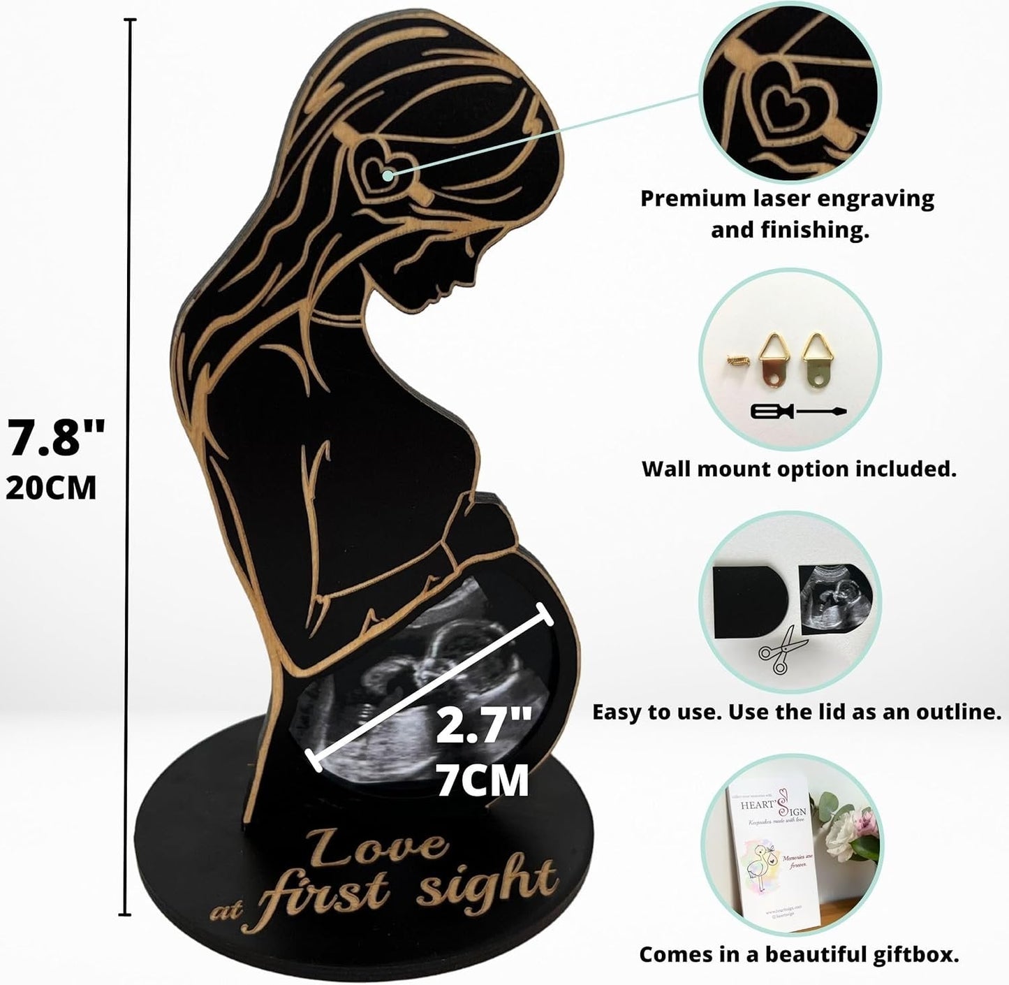 Amelia – Echografie fotolijst voor aanstaande moeders | 1+1 GRATIS