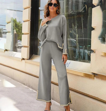 Heidi – Dames Everyday Set met Wijd Uitlopende Broek