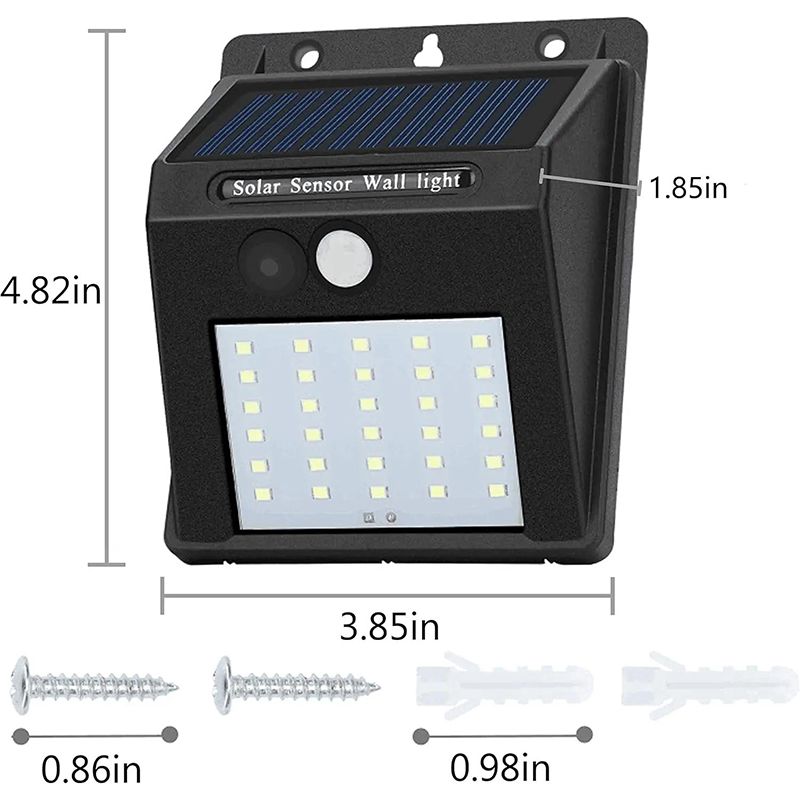 Zonne-energie LED Bewegingssensor Lamp — Heldere Beveiligingsvrijheid