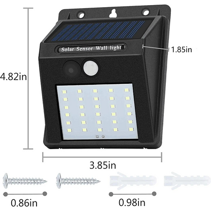 Zonne-energie LED Bewegingssensor Lamp — Heldere Beveiligingsvrijheid