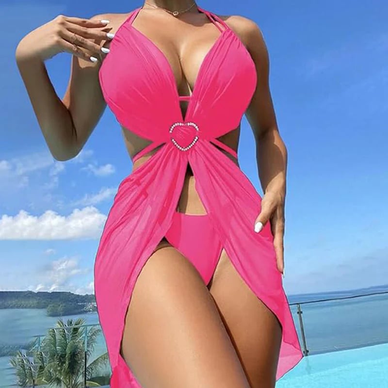 SunShape™ Verstelbare Halterneck Bikiniset (3-delig) | 50% korting