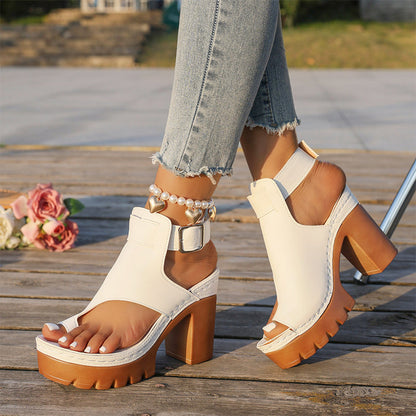 Brielle – Dames Comfortabele Sandalen met Verhoogde Hak en Verstelbare Pasvorm