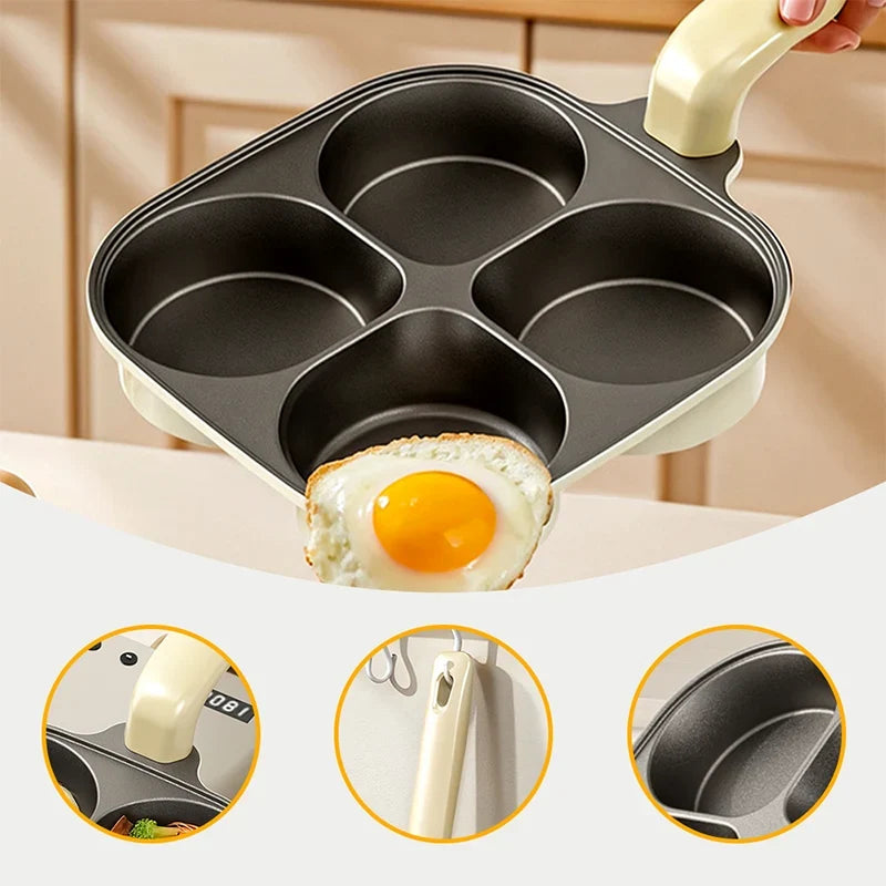 4-Kops Ontbijtkoekenpan – Perfecte Ochtenden, Moeiteloos Koken