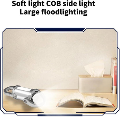 Draagbare LED-werklamp sleutelhanger met USB-oplaadbare zaklamp