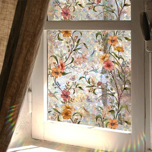 UV-beschermende regenboogglasstickers voor privacy in huis