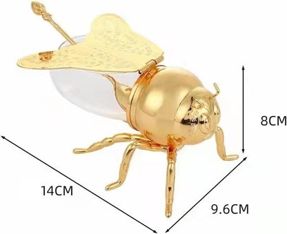 Creatieve bijenhoningpot met lepel voor eettafel decoratie