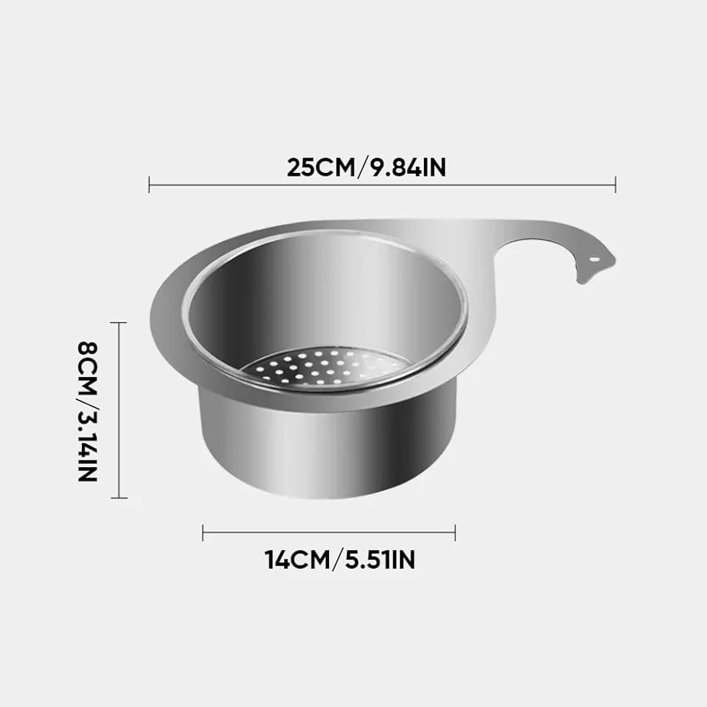 SinkMate™ – RVS afdruiprek met haak voor uw gootsteen